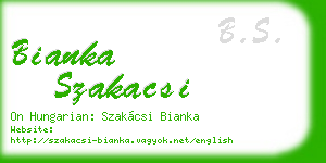 bianka szakacsi business card